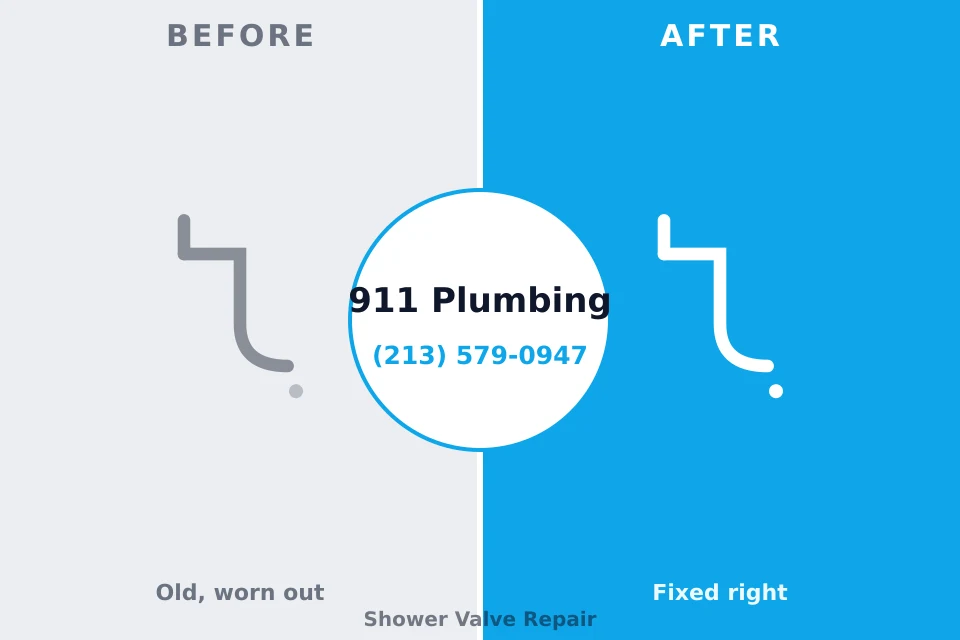 Before and after: plumbing repair Great Neck Gardens, NY